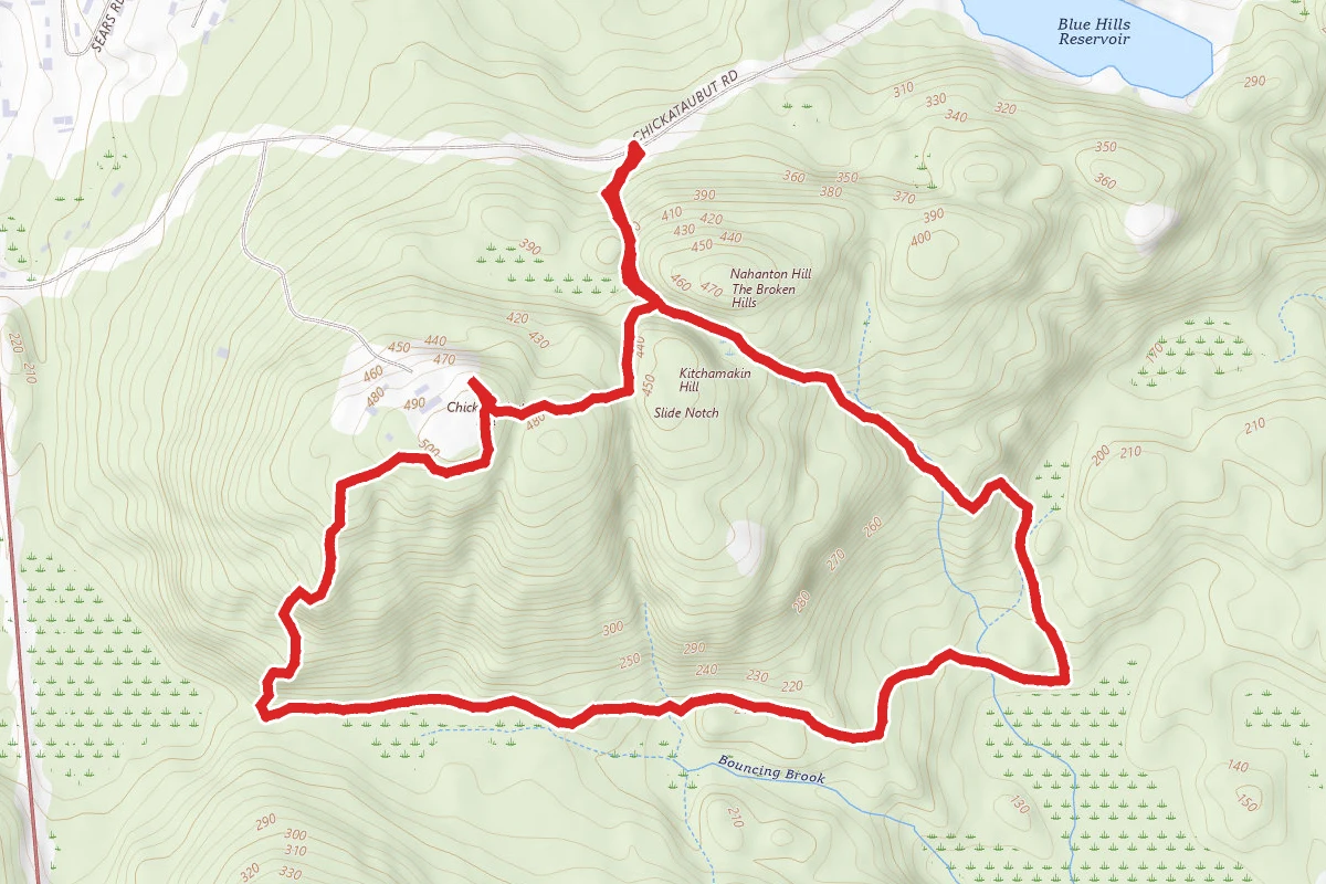 Kitchamakin Hill and Chickatawbut Hill Loop via Skyline Trail
