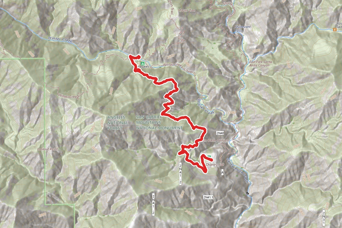 Chantry Flat to Hoegee's Camp