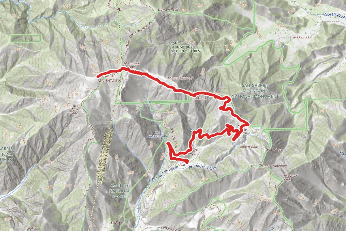 Mount Baldy via Devil's Backbone Trail