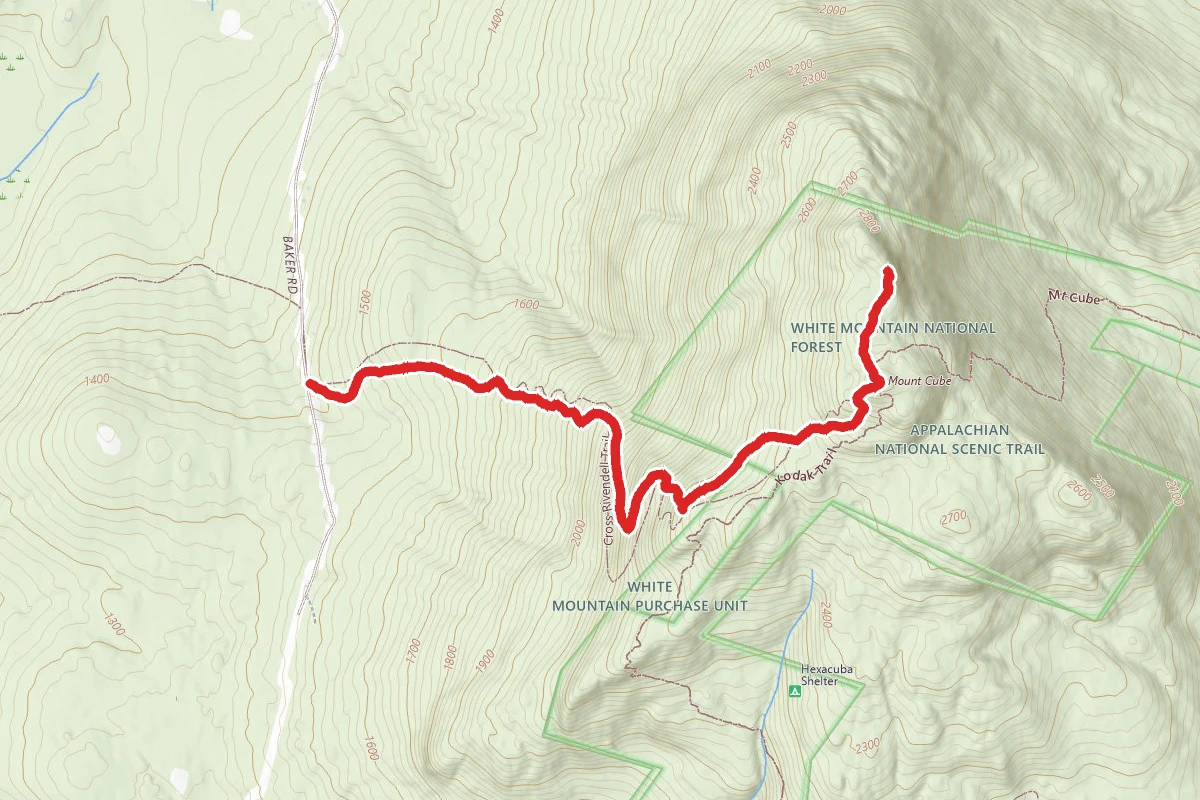 Cross Rivendell Trail to the North Cube Spur