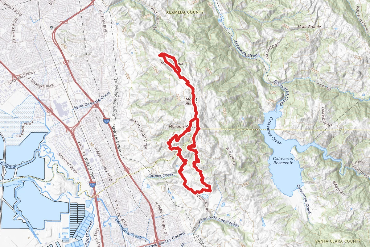Mission Peak via Bay Area Ridge Trail and Ed Levin Park