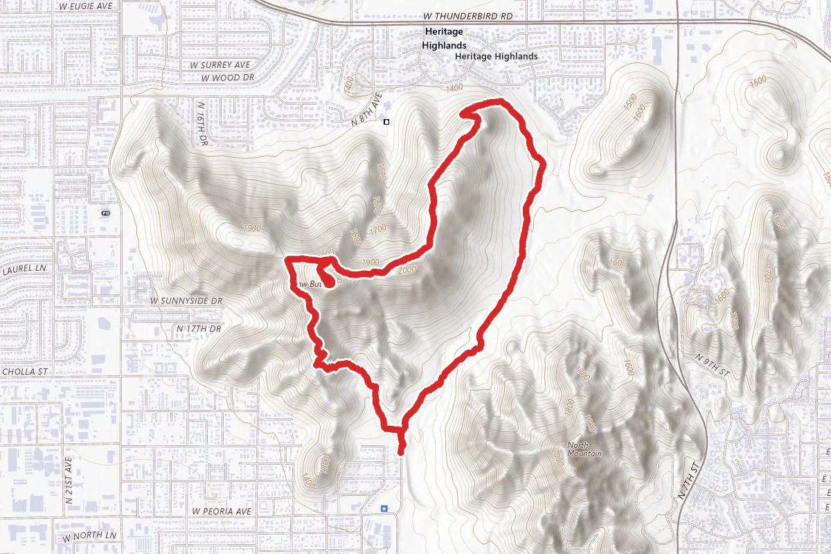 Shaw Butte Loop via North 7th Avenue
