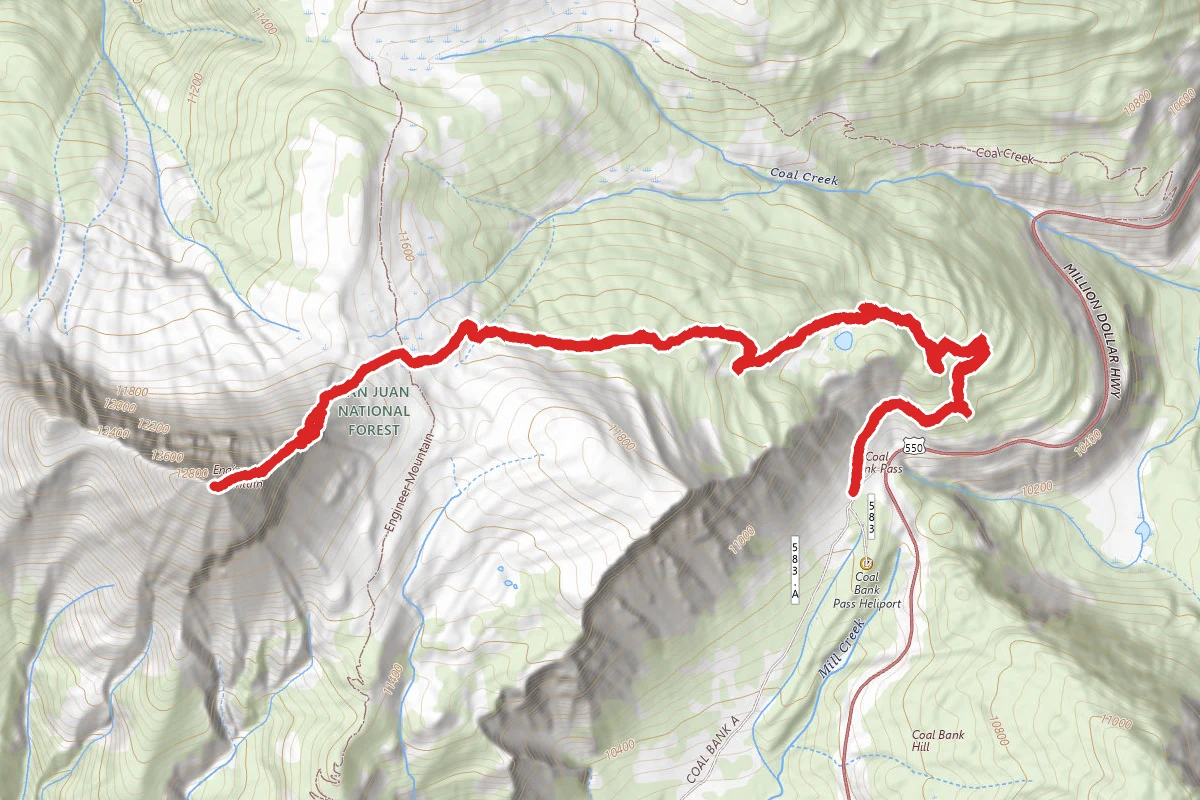 Coal Bank Pass to Engineer Mountain Summit