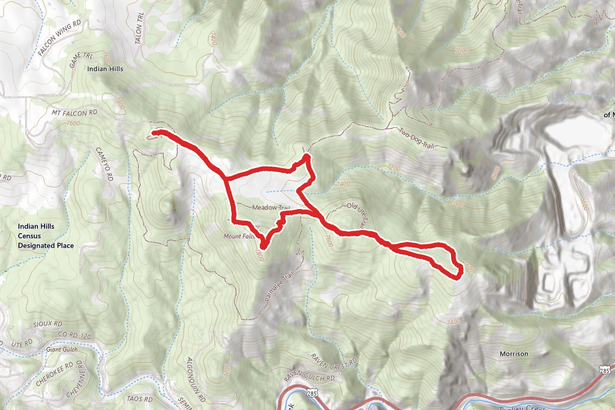 Castle, Meadow, Olde Ute and Devil's Elbow Trail Loop