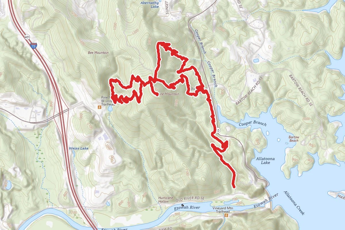 Pine Mountain Via Coopers Furnace Trail
