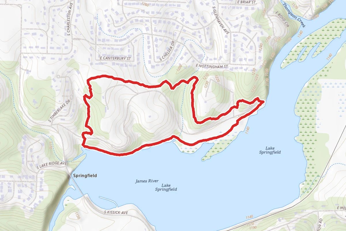 Lake Springfield Park Trail