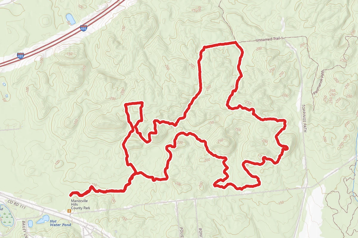 Manorville Hills County Park Walking Trail