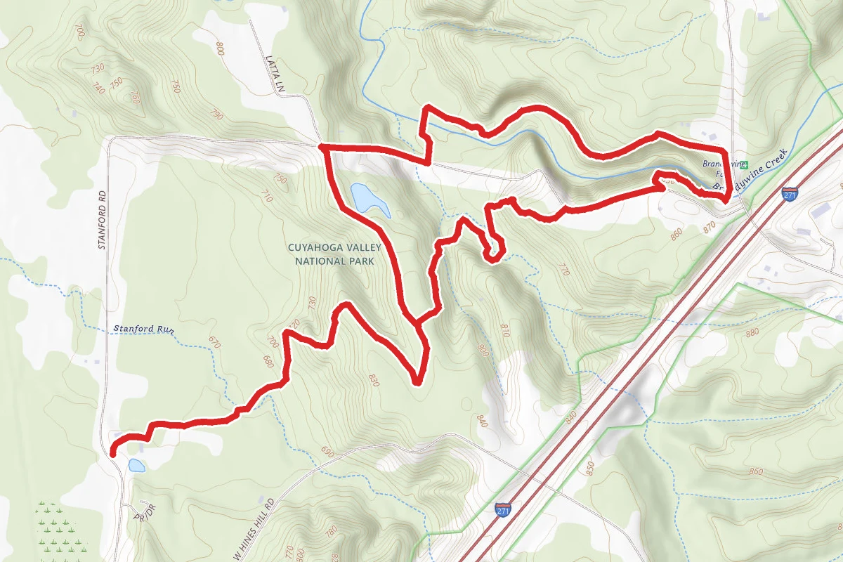 Stanford Trail to Brandywine Gorge Trail Loop