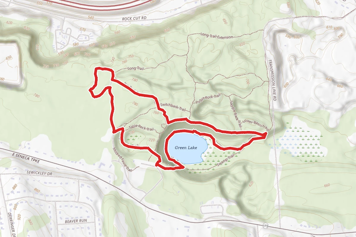 Milfred Forest, Cliff Trail, and Lake Trail Loop