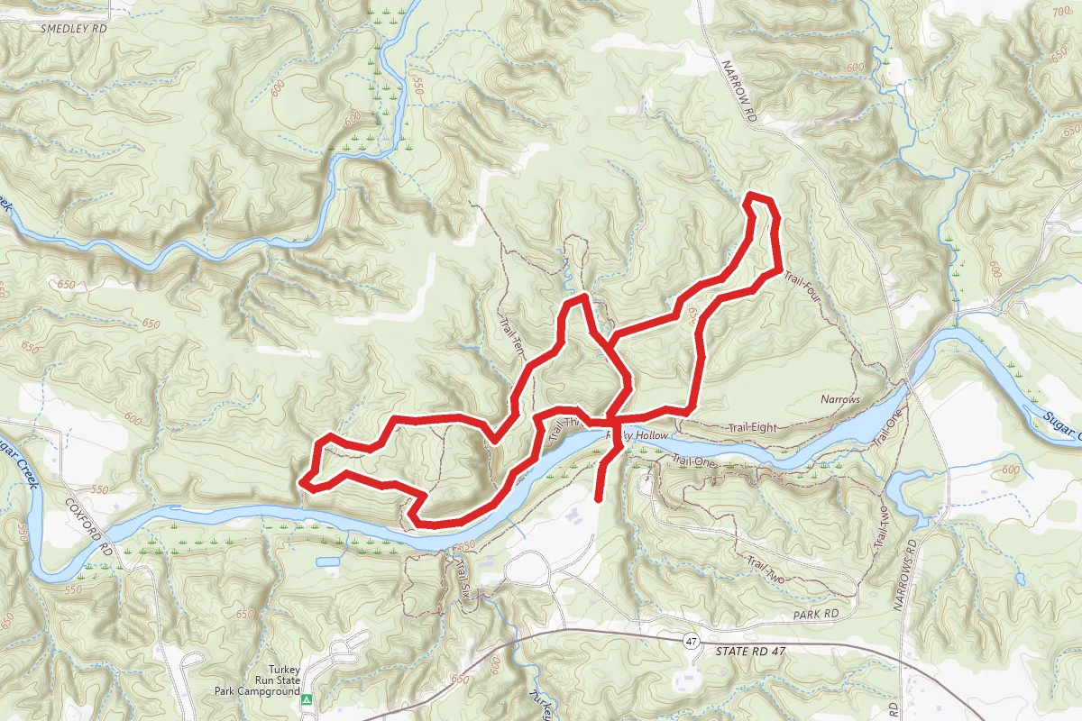 Turkey Run Trails 3, 5, and 9 Loop