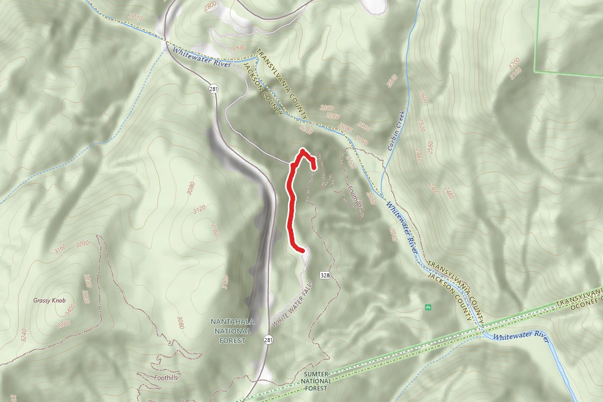 Upper Whitewater Falls Overlook Trail