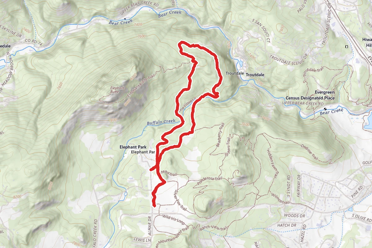 Bluebird Meadow, Mountain Muhly and Bearberry Trail Loop