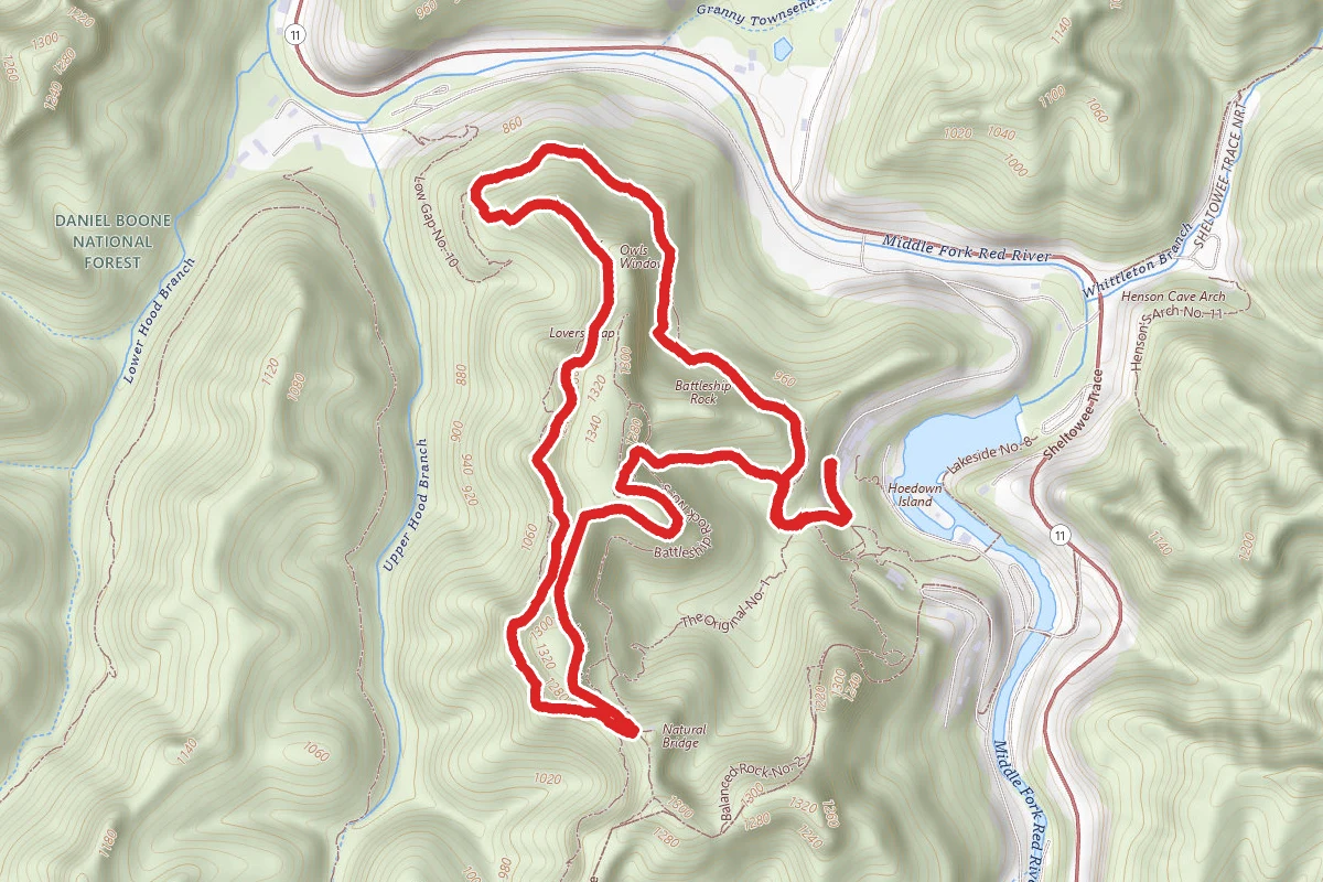 Natural Bridge via Rock Garden Trail and Devil's Gulch