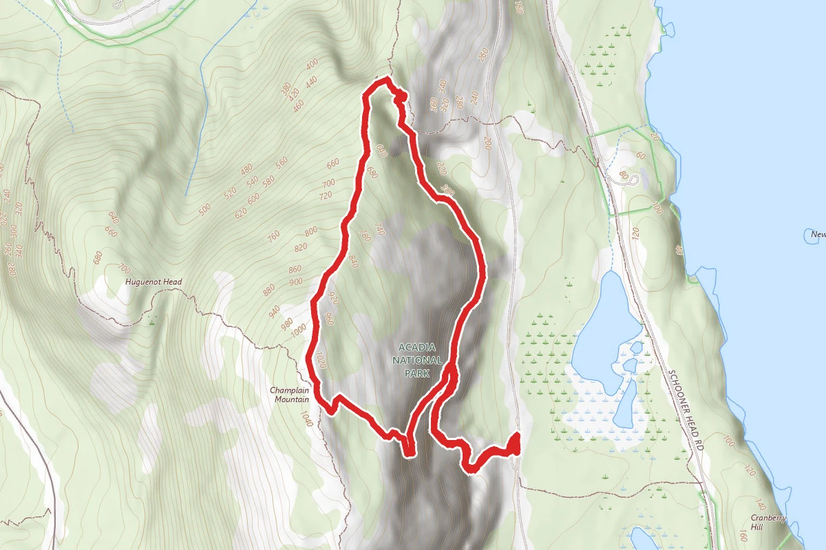 Precipice, Orange and Black and Champlain North Ridge Trail Loop