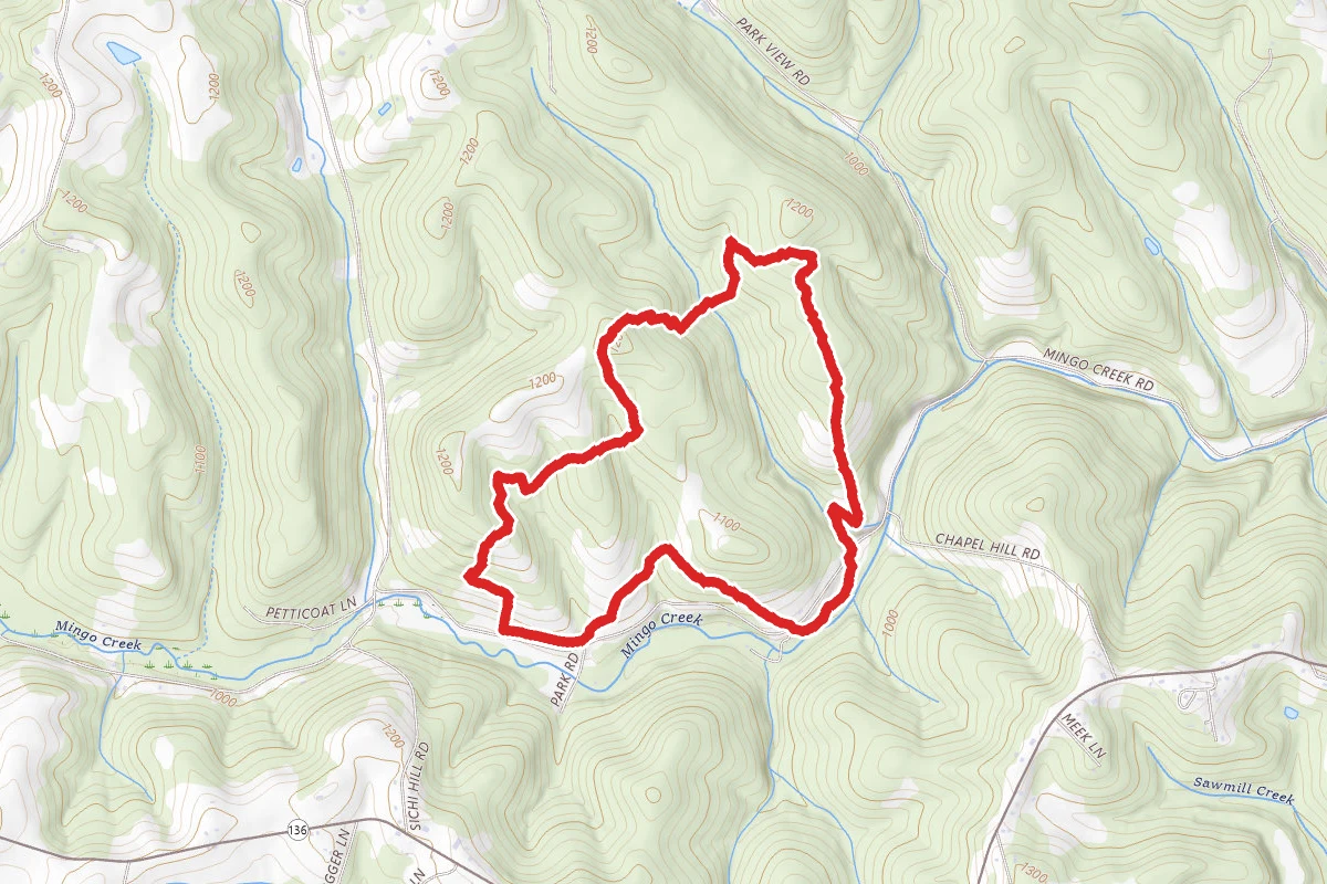 Orange, Blue, and Paved Trail Loop
