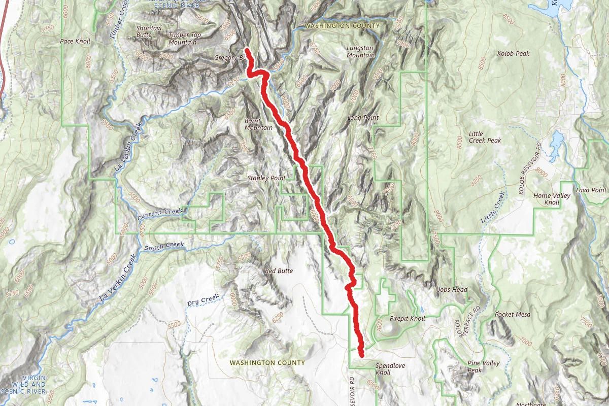 Hop Valley and Kolob Arch Trail