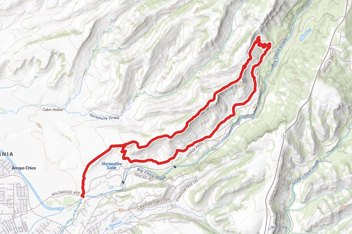 North Rim to B Trail to Middle Trail