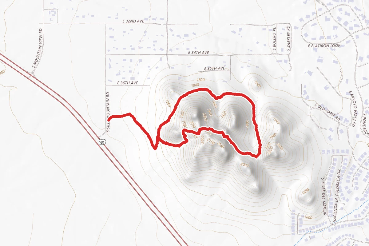 Brittlebush, Crest and Old Baldy Loop