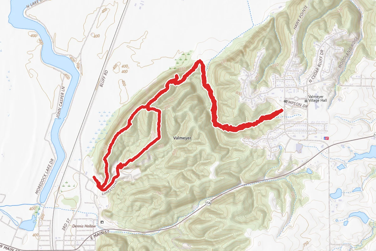 Salt Lick Trail Loop to N Meyer Ave