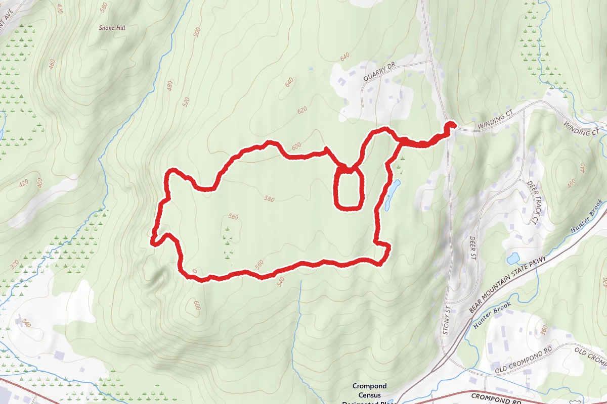 Quarry Lookout via Red, Blue and Green Loop