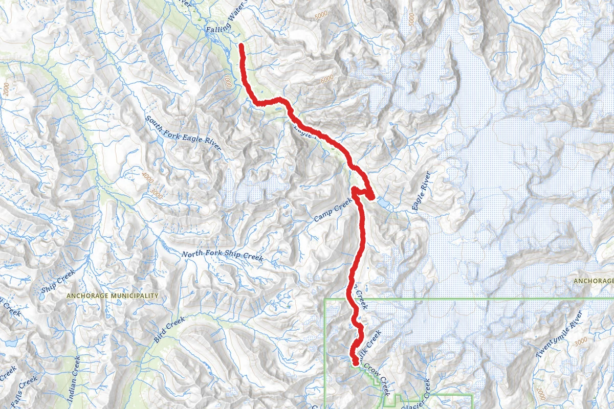 Crow Pass Trail from Girdwood Trailhead