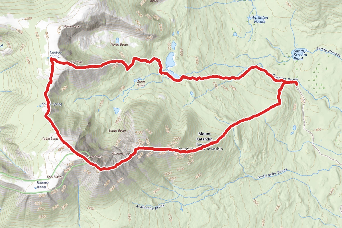 Mount Katahdin and Hamlin Peak Loop