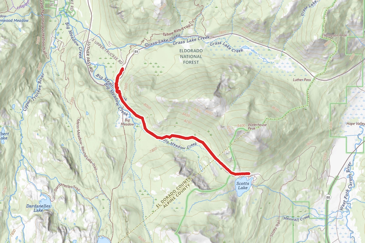 Big Meadow to Scotts Lake
