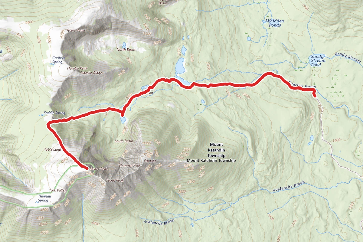 Baxter Peak via Saddle Trail
