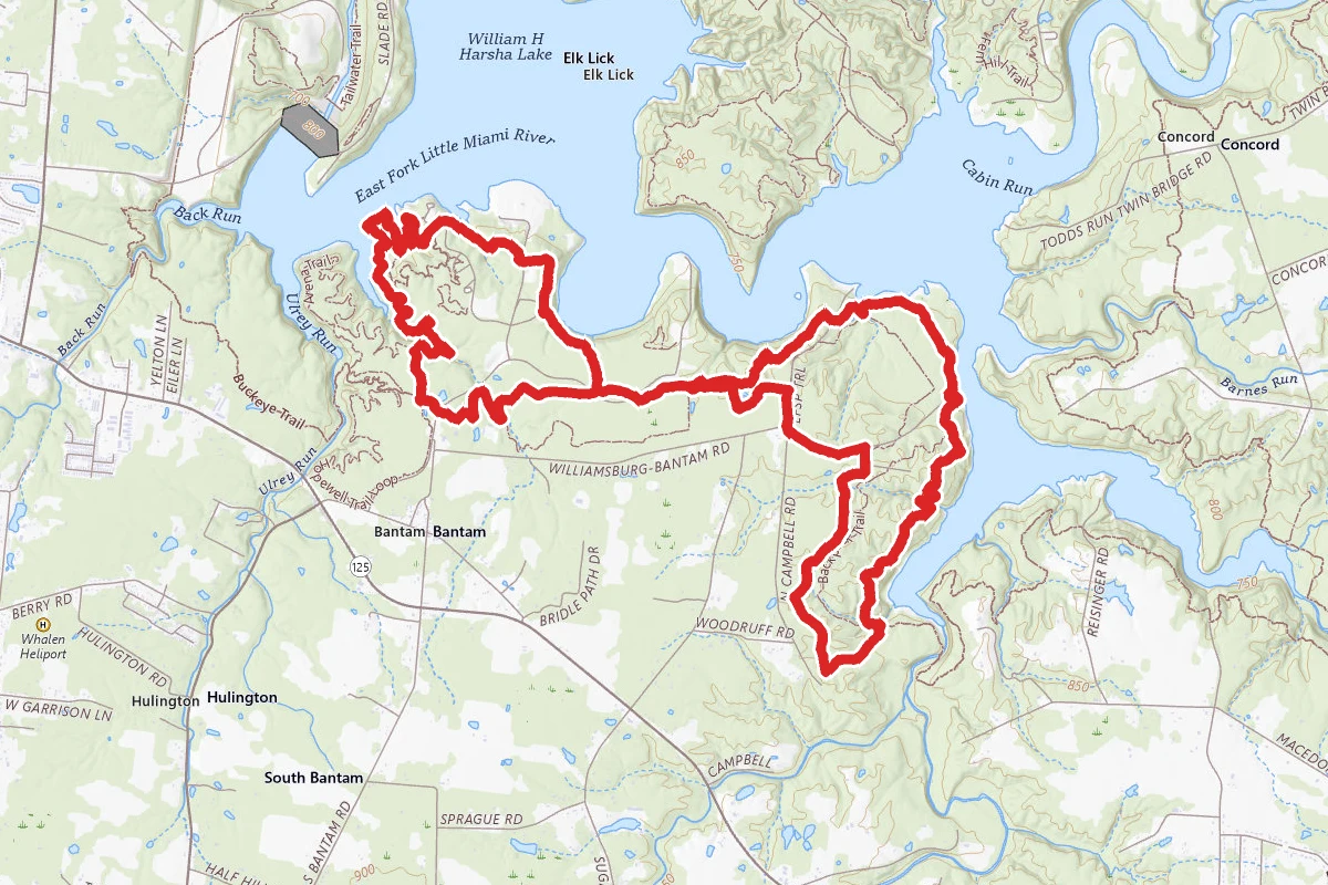 Intermediate, Lake, Beach, and Clover Road Trail