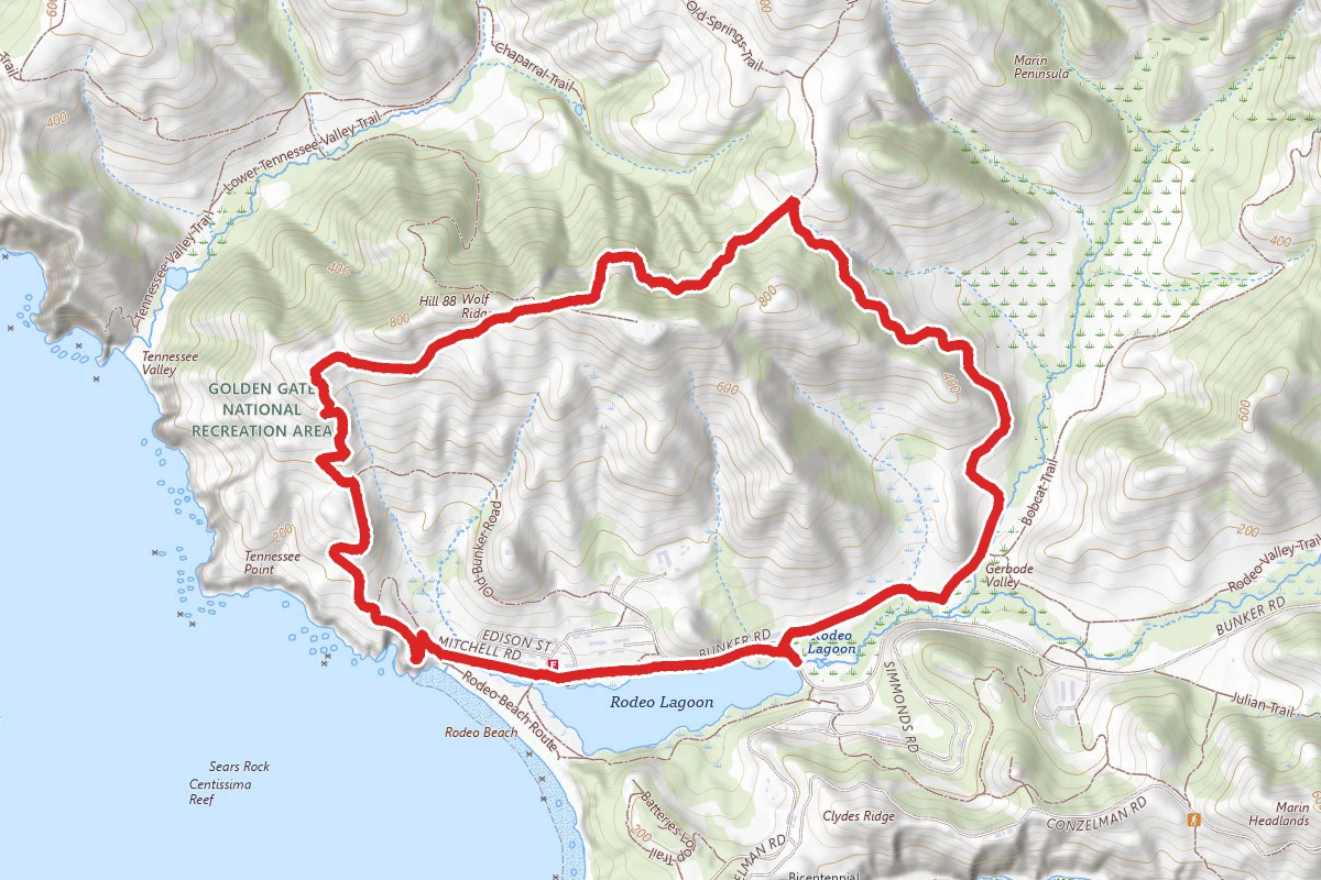Rodeo Beach Coastal Trail Loop