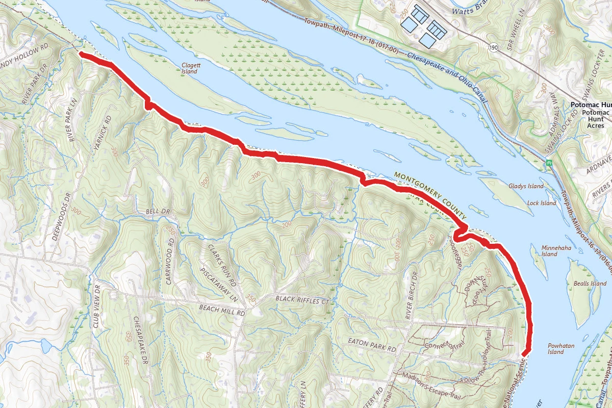 Potomac Heritage Trail to Watkins Island Overlook