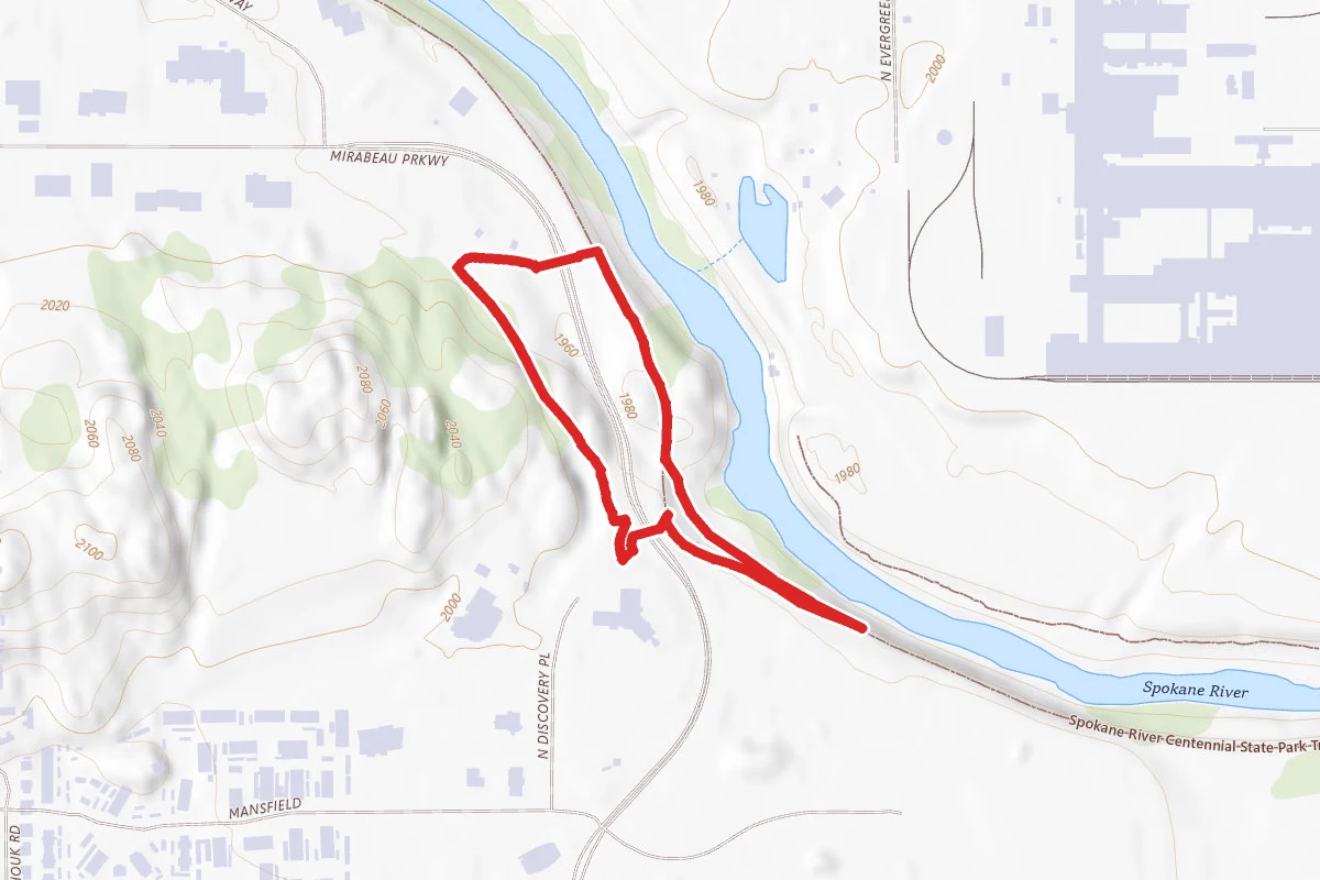 Mirabeau Trail and Spokane River Centennial Trail Loop