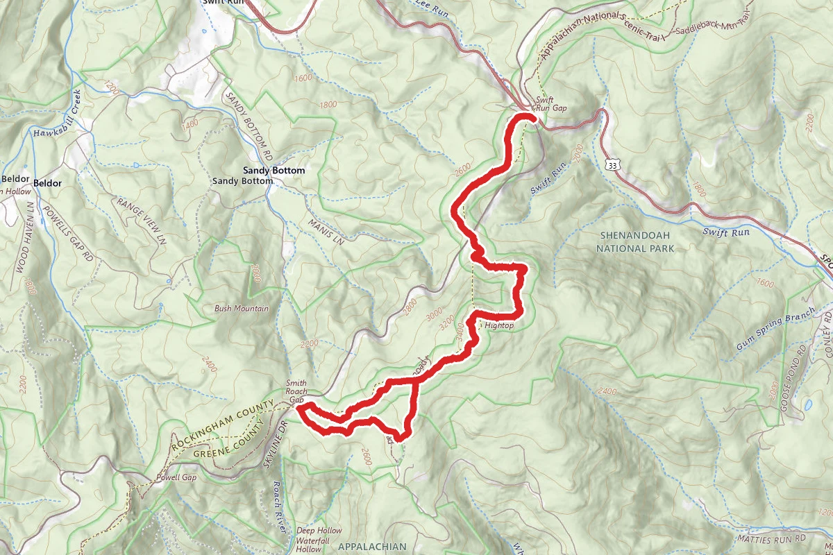 Hightop Peak Loop via Appalachian Trail
