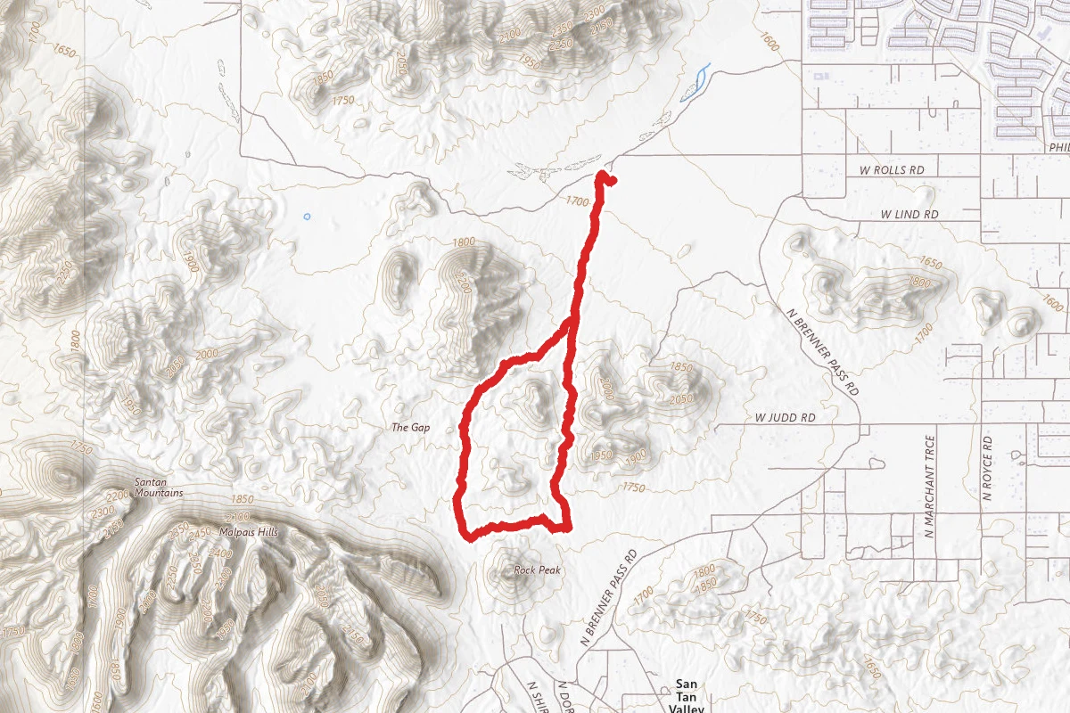 San Tan Trail to Hedgehog Trail Loop