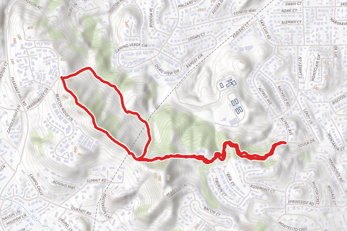 Sousa, Ridge Top, Camino Verde, and Ramsay Circle Loop