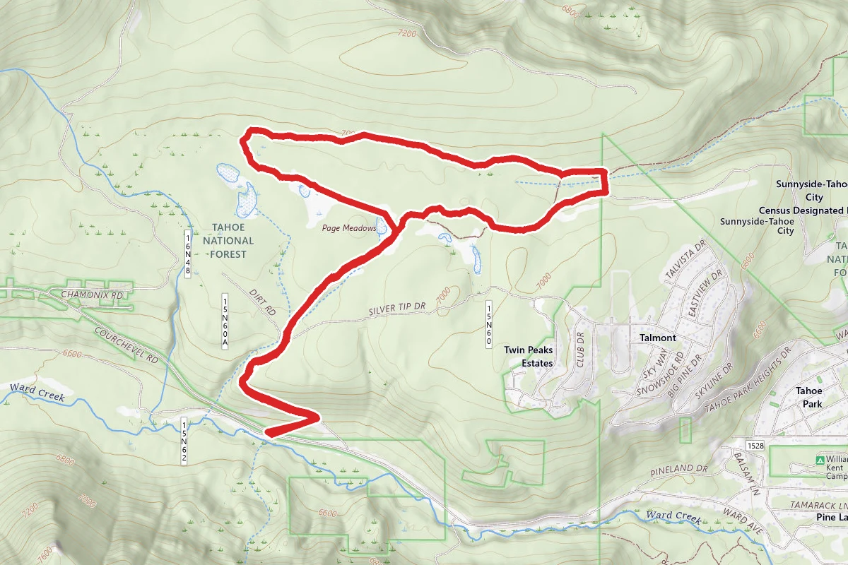 Tahoe Rim Trail and Paige Meadows Loop