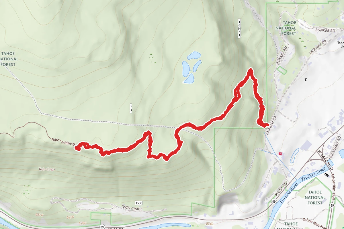 Tahoe Rim Trail to Twin Crags