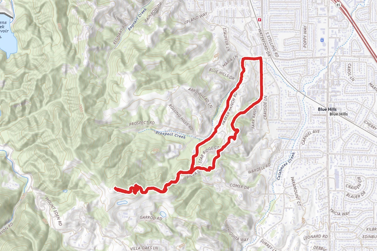 Parker Ranch Trail to Nob Hill Loop