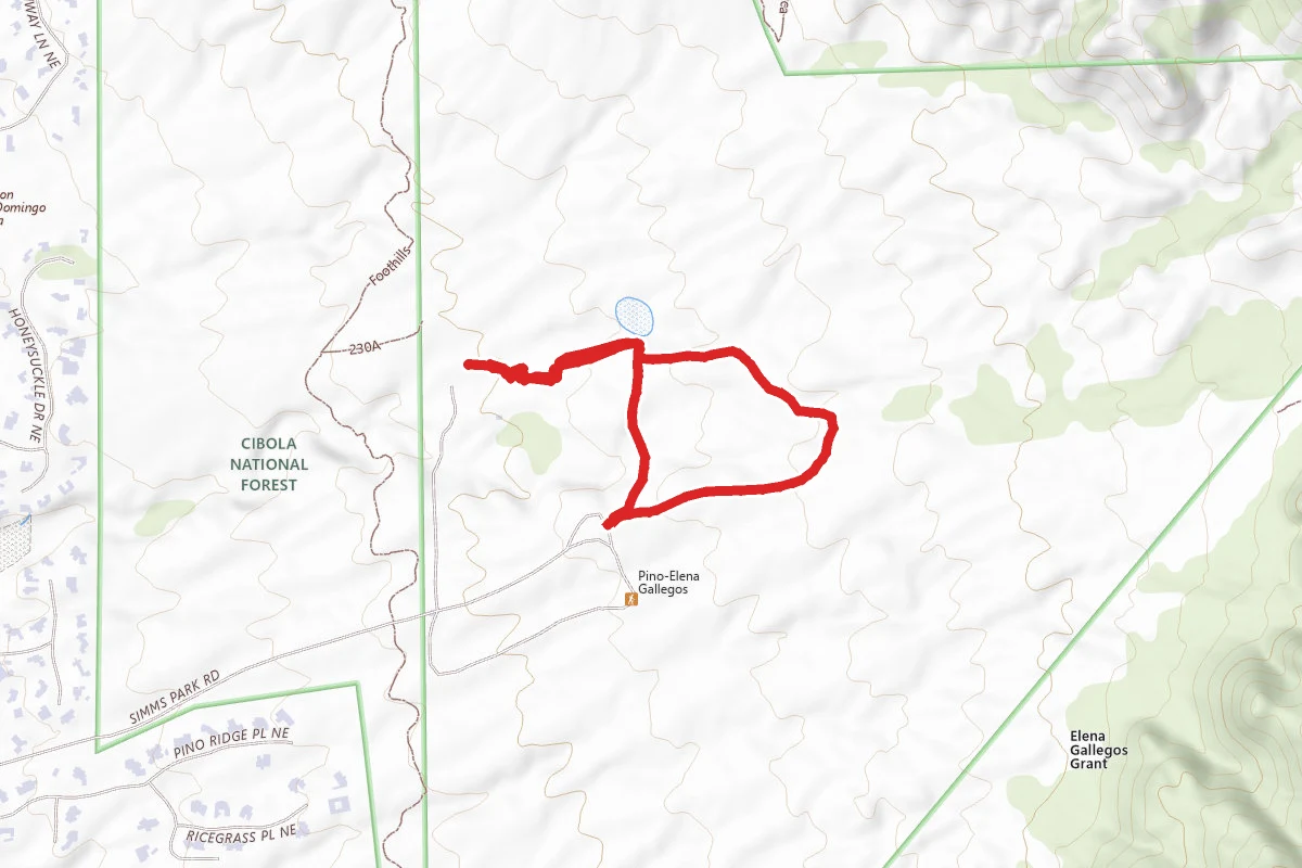 Cottonwood Springs, Trail #342 and Pino Trail #140