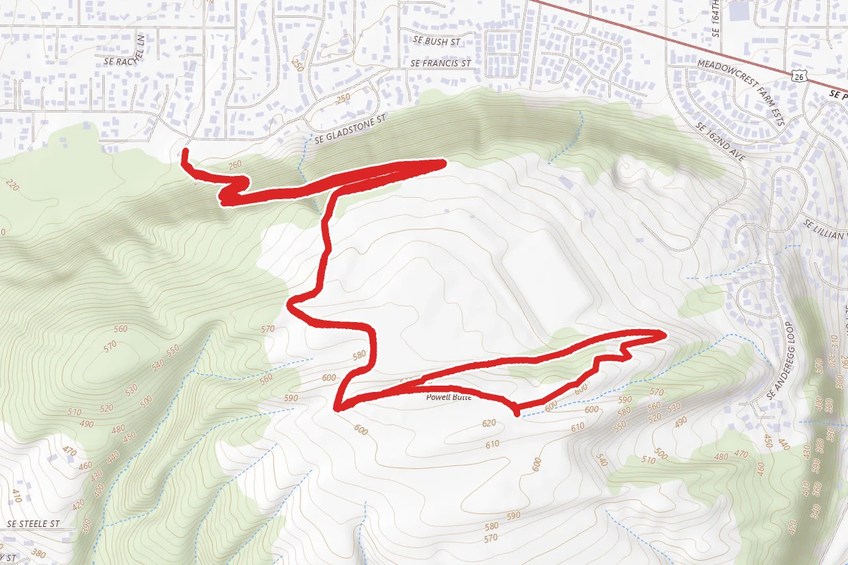 Powell Butte via Meadowland Lane