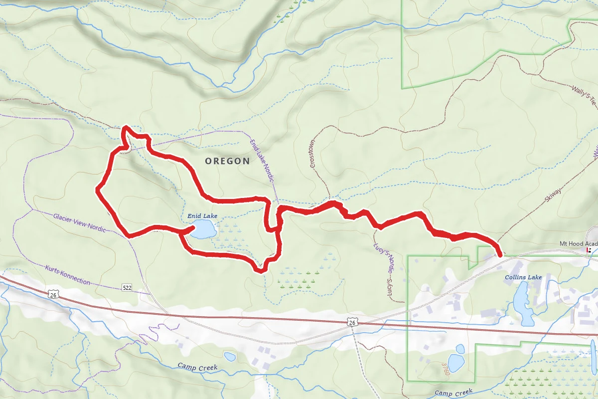 Government Camp to Enid Lake Loop via Maggie's Tie