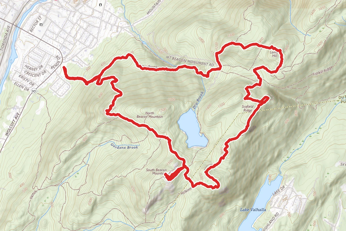 Casino, Fire Tower, Scofield Ridge, Lambs Hill, and Rainbow Falls Loop