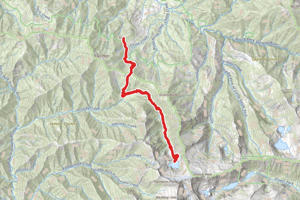 China Gulch Trail to Grizzly Lake