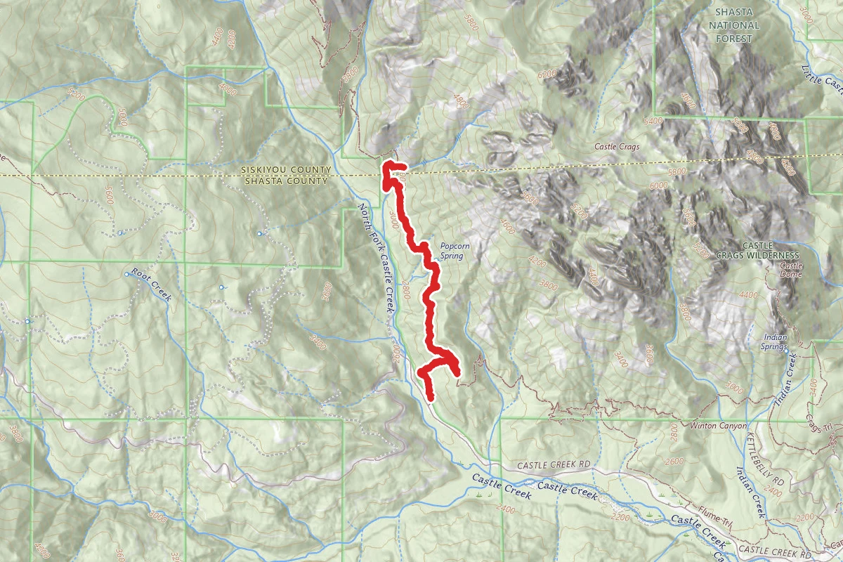 Burstarse Falls via PCT from Dog Trailhead