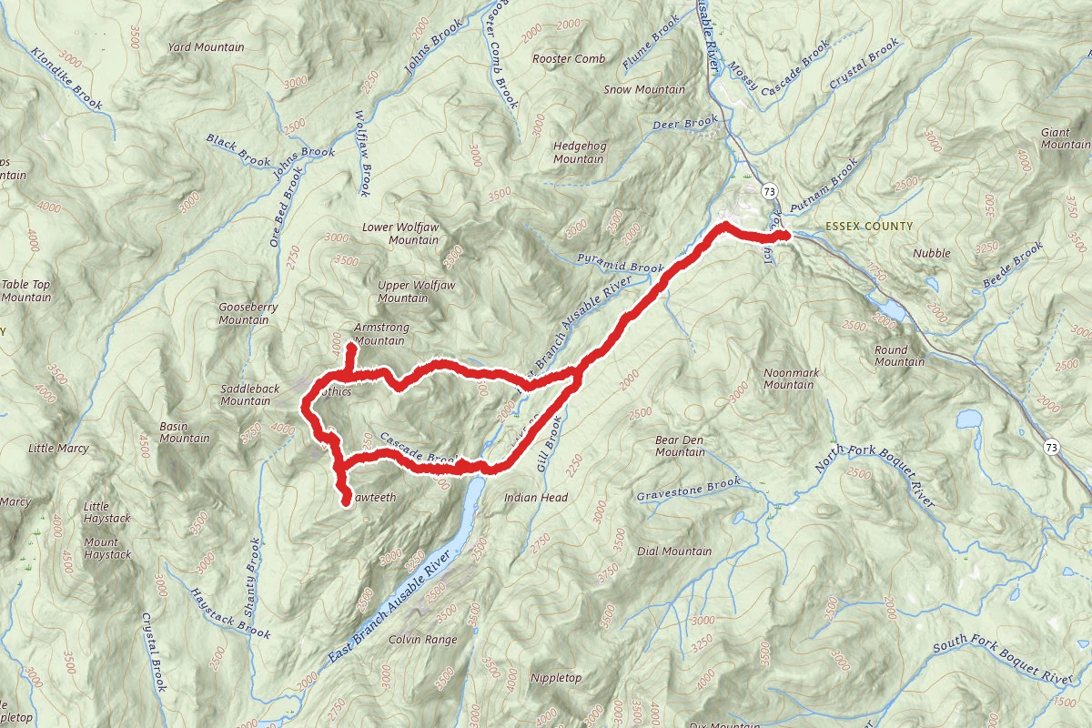 Sawteeth Mountain to Pyramid Peak to Armstrong Mountain