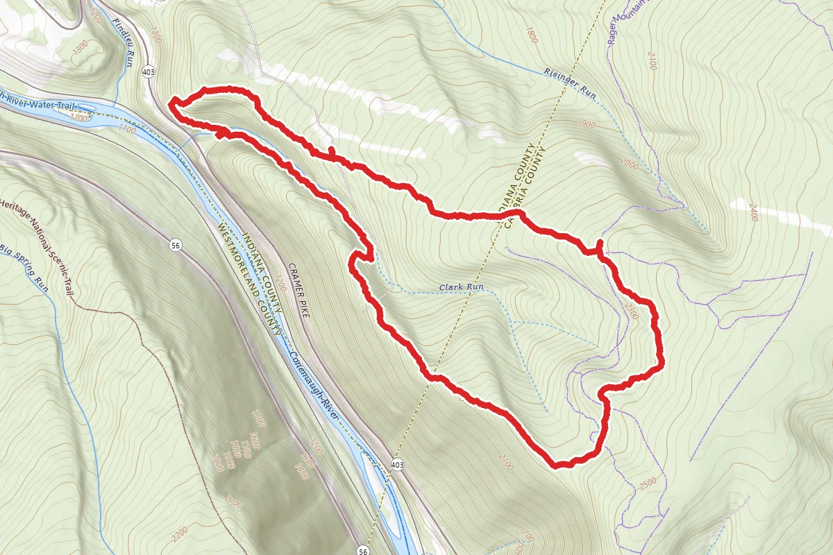 Clark Run Rager Mountain Trail Loop
