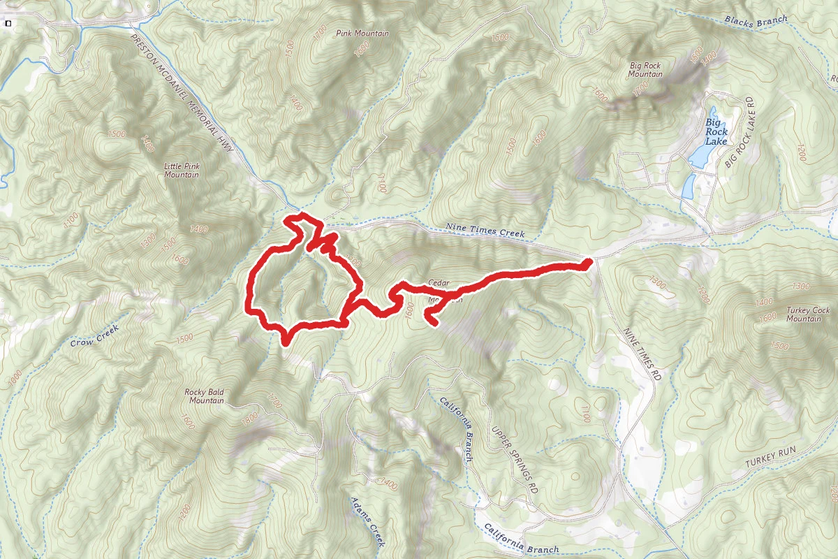 Rocky Bald and Cedar Rock Trail