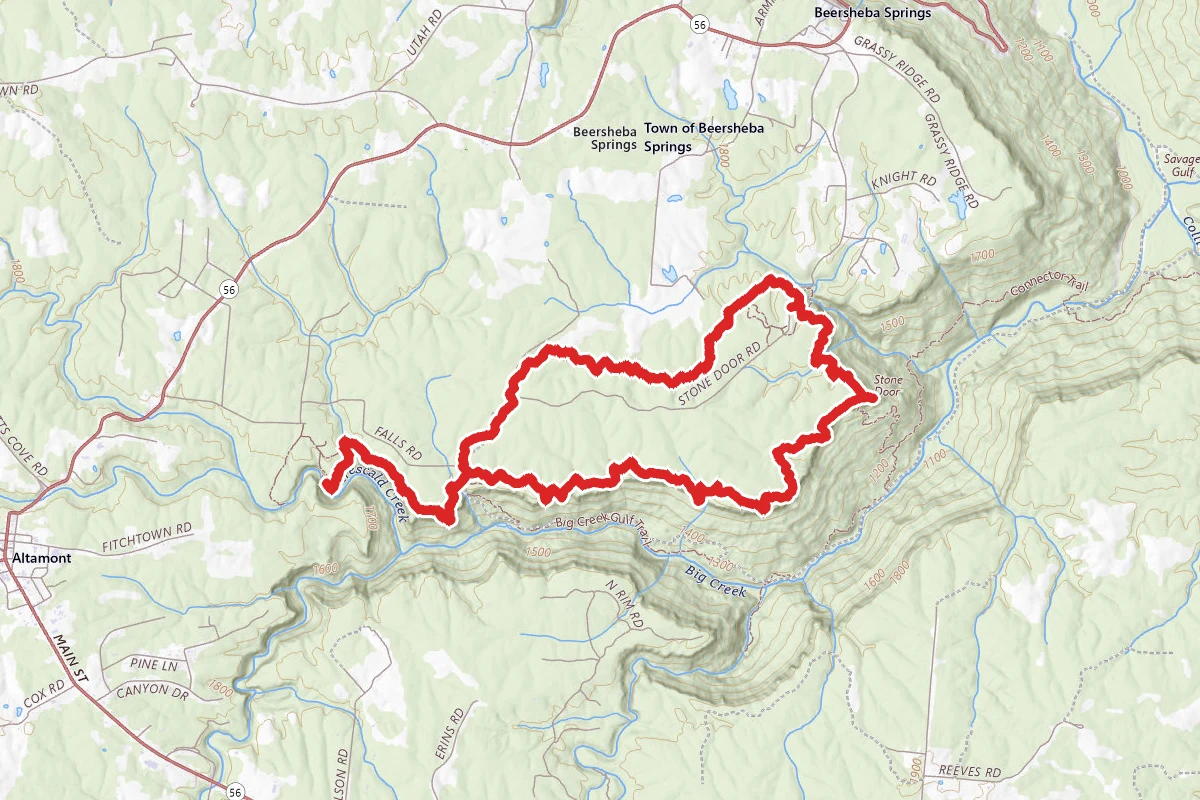 Laurel, Greeter Falls, BCR and Stone Door Loop