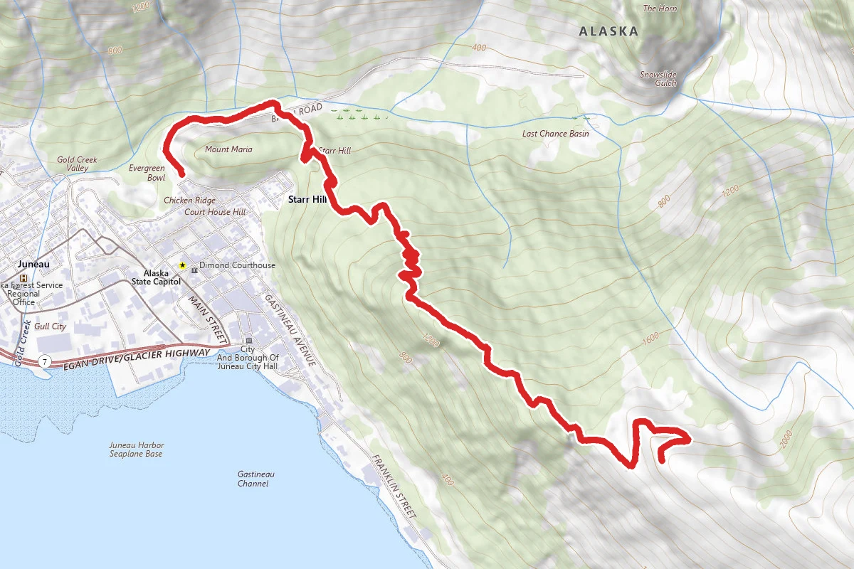 Mount Roberts Trail to Father Brown Cross