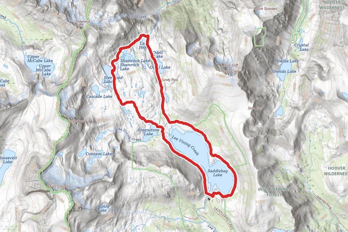 Twenty Lakes Basin and Saddlebag Lake Loop